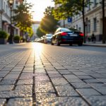Вибропрессованная тротуарная плитка различных форм и цветов